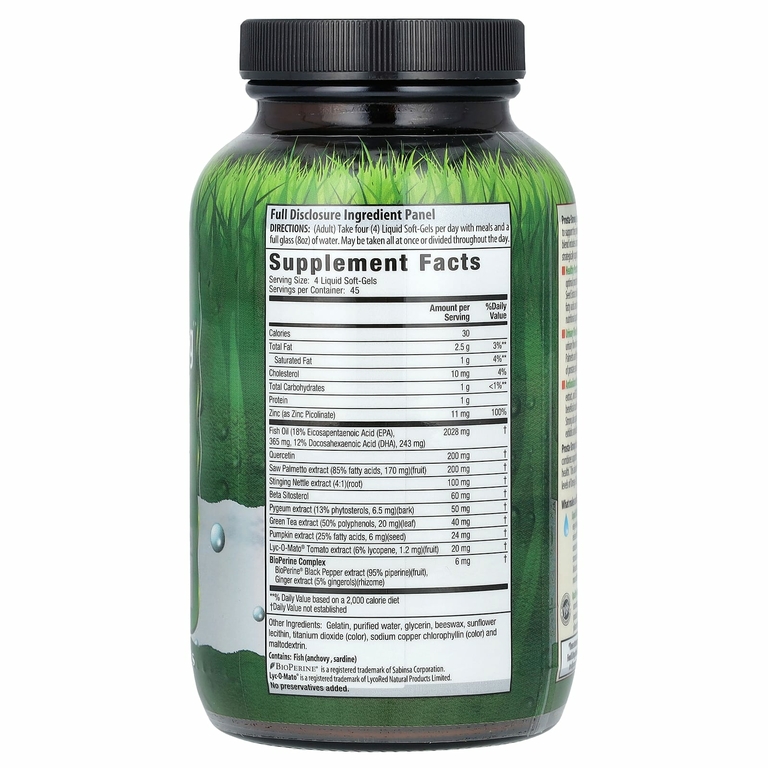 Irwin Naturals, Prosta-Strong, проактивное средство для мужчин, для здорового мочеиспускания, 180 желатиновых капсул