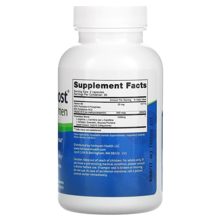 Fairhaven Health, MotilityBoost, для мужчин, поддержка подвижности сперматозоидов, 60 капсул