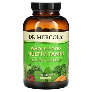 Dr. Mercola, цельнопищевые мультивитамины и жизненно важные минералы, 240 таблеток