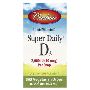 Carlson, витамин D3, 50 мкг (2000 МЕ), 10,3 мл (0,35 жидк. унции)