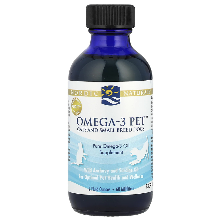 Nordic Naturals, Omega-3 Pet ™, для кошек и собак мелких пород, 60 мл (2 жидк. унц.)