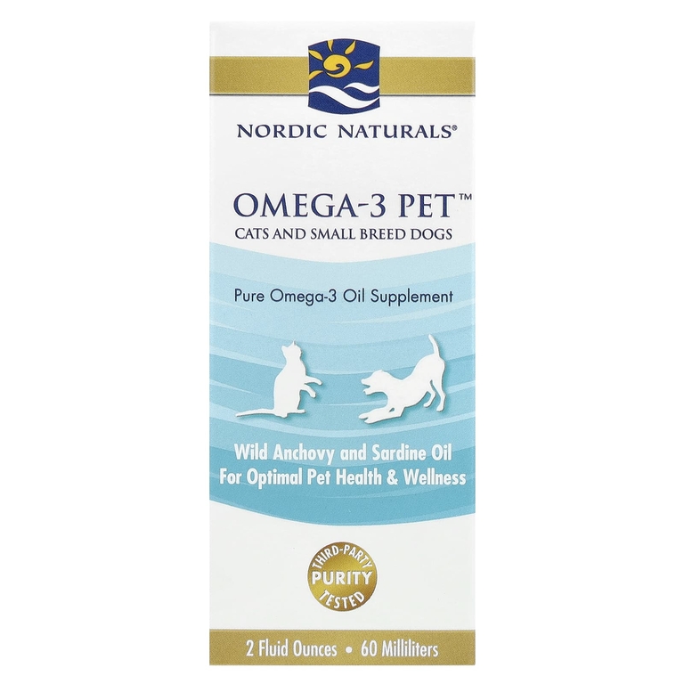 Nordic Naturals, Omega-3 Pet ™, для кошек и собак мелких пород, 60 мл (2 жидк. унц.)