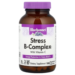 Bluebonnet Nutrition, комплекс витаминов группы B для борьбы со стрессом, 100 растительных капсул