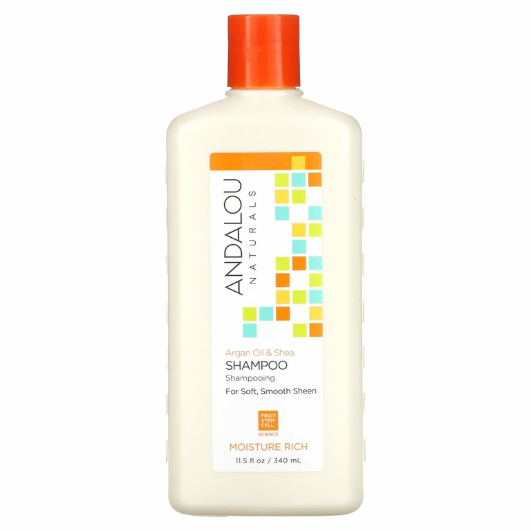 Andalou Naturals, Шампунь, глубокое увлажнение, для мягкости, гладкости и блеска, «Аргановое масло и масло ши», 340 мл (11,5 жидк. унций)
