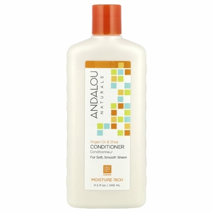 Andalou Naturals, кониционер с глубоким увлажнением, для придания волосам мягкости, гладкости и блеска, «Аргановое масло и масло ши», 340 мл (11,5 жидк. унций)
