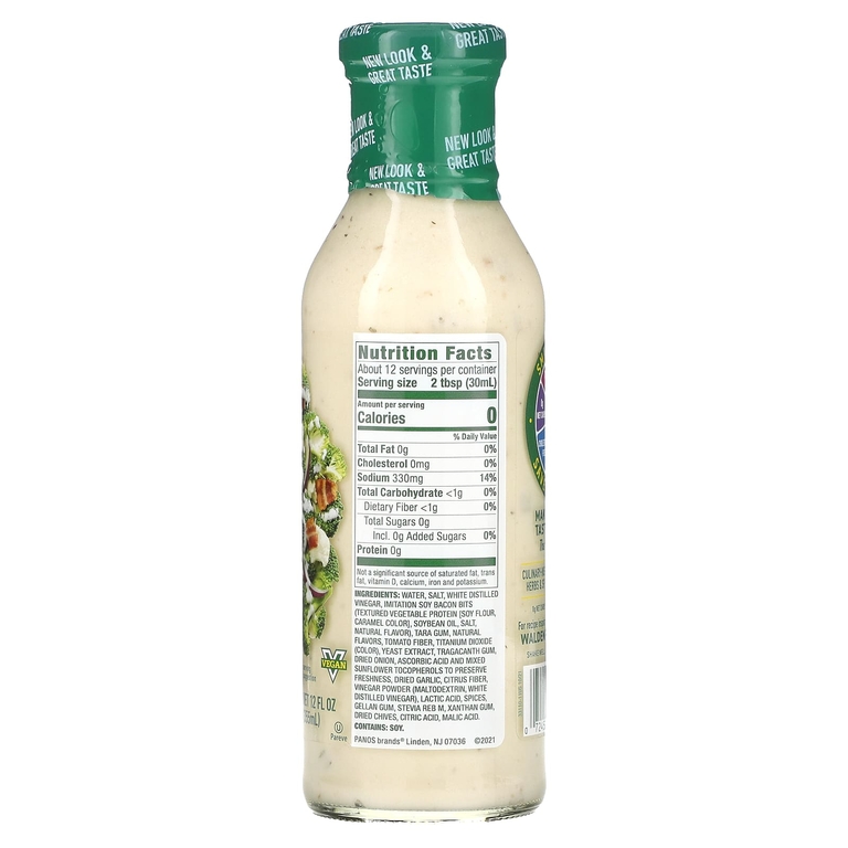 Walden Farms, Соус Ранч со вкусом бекона 12 жидких унции (355 мл)