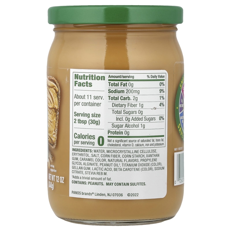 Walden Farms, Взбитая паста из арахиса, 12 унций (340 г)