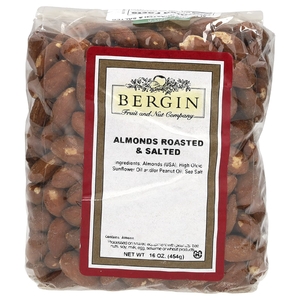Bergin Fruit and Nut Company, Обжаренный соленый миндаль, 16 унций (454 г)