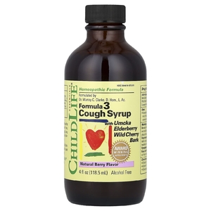 ChildLife Essentials, Formula 3, сироп от кашля, без спирта, натуральные ягоды, 118,5 мл (4 жидк. унции)