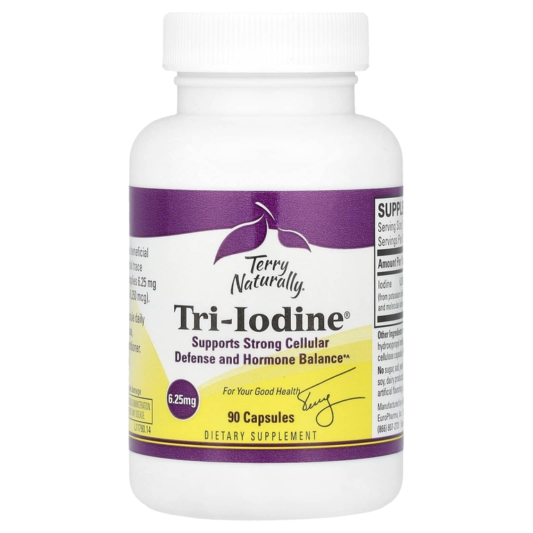 Terry Naturally, Tri-Iodine®, 6,25 мг, 90 капсул