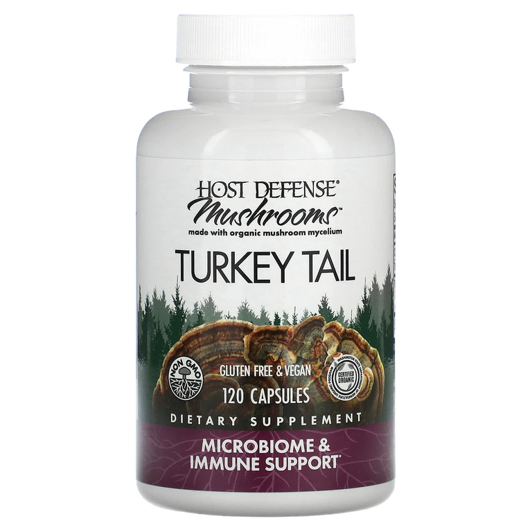 Fungi Perfecti, Host Defense Mushrooms, индейка, 120 капсул