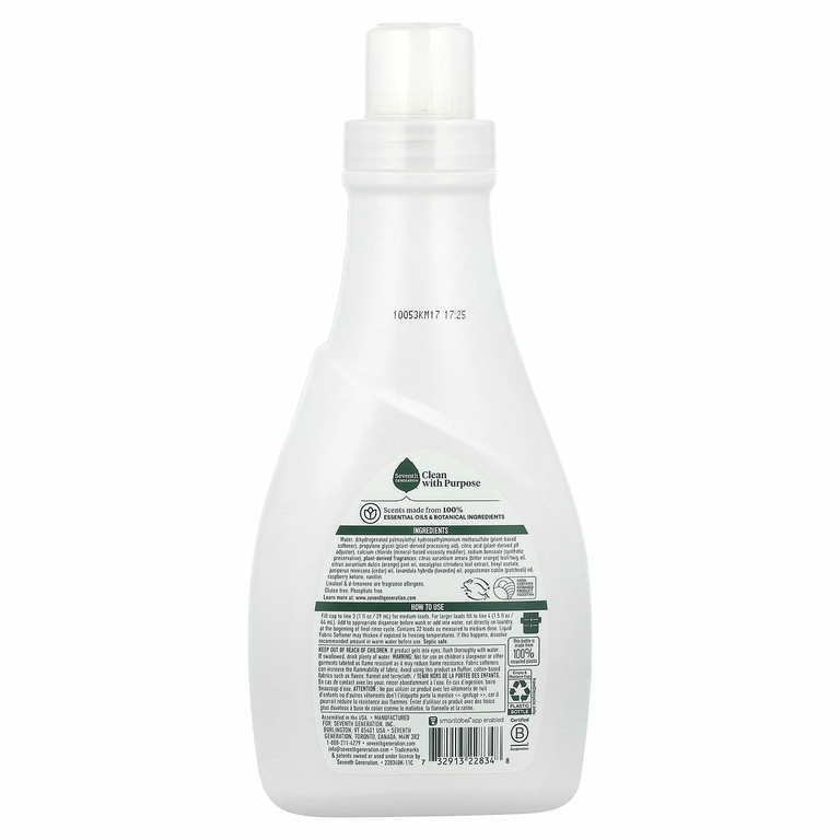 Seventh Generation, кондиционер для белья, свежая лаванда, 946 мл (32 жидк. унции)