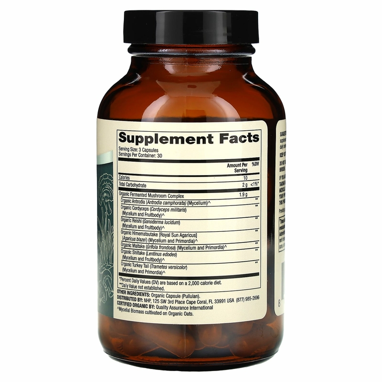 Dr. Mercola, Комплекс ферментированных грибов, 90 капсул