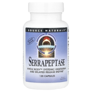 Source Naturals, Серрапептаза, 120 капсул