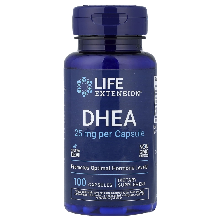 Life Extension, ДГЭА, 25 мг, 100 капсул
