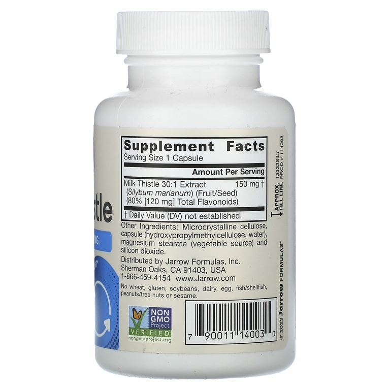 Jarrow Formulas, веганская расторопша, 150 мг, 100 растительных капсул