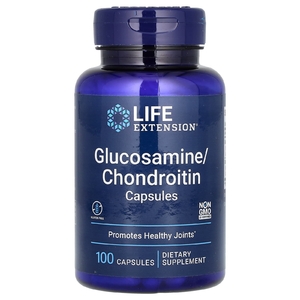 Life Extension, капсулы с глюкозамином и хондроитином, 100 капсул