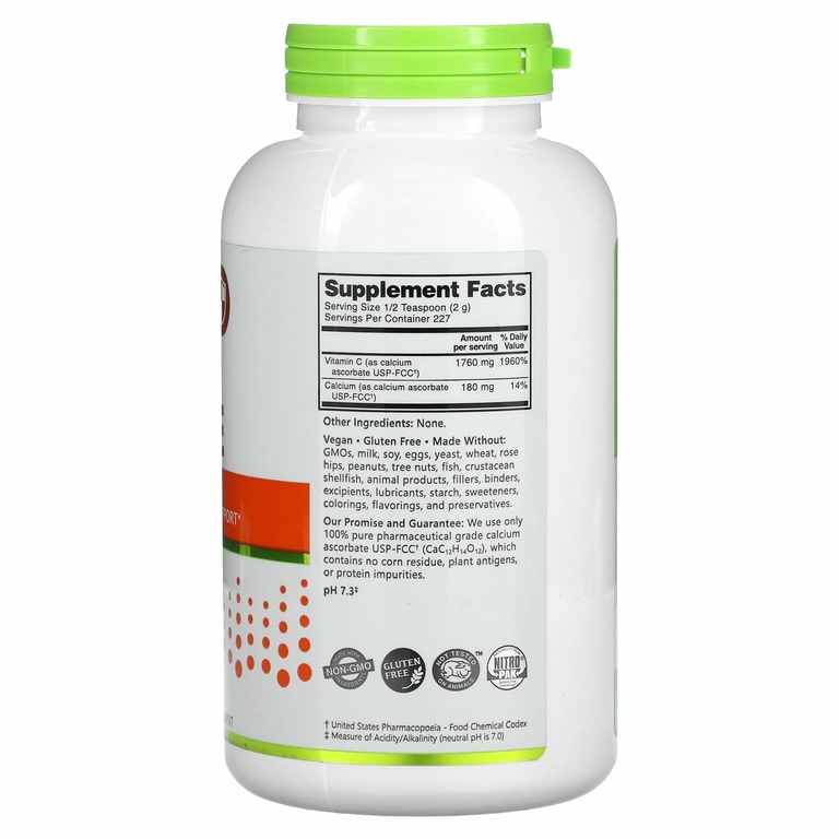NutriBiotic, Immunity, аскорбат кальция для поддержки иммунитета, кристаллический порошок, 454 г (16 унций)