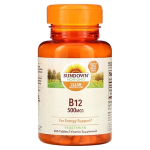 Sundown Naturals, B-12, 500 мкг, 200 таблеток