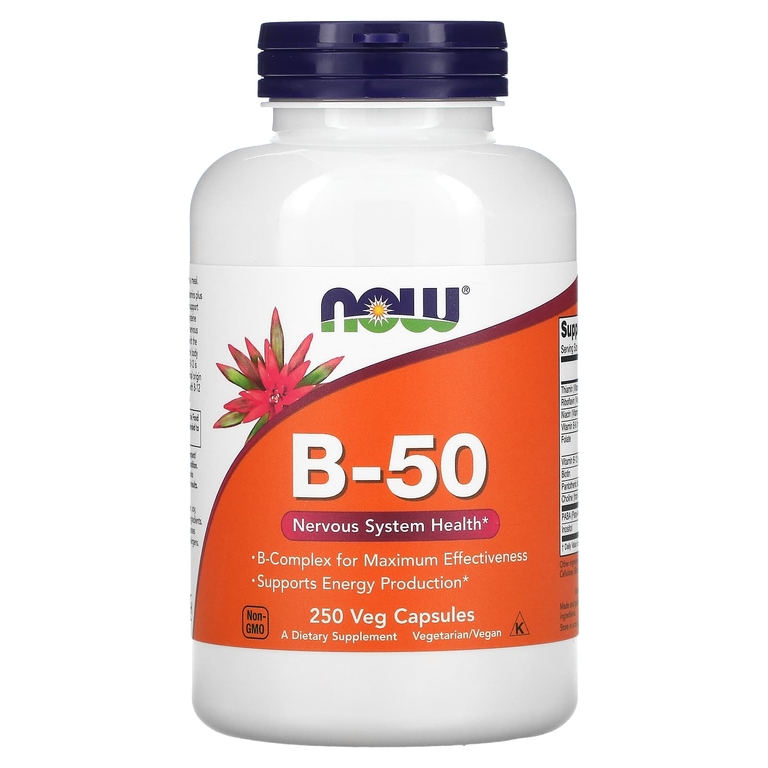 NOW Foods, B-50, 250 растительных капсул