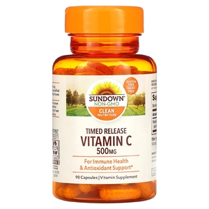 Sundown Naturals, Витамин C, замедленное высвобождение, 500 мг, 90 капсул (Товар снят с продажи) 