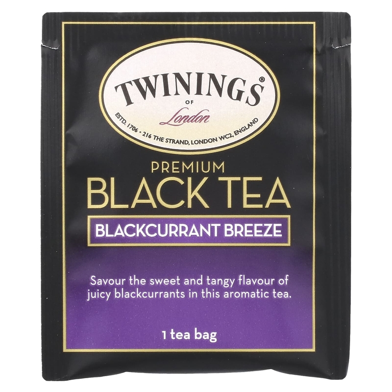 Twinings, черный чай премиальной качества, черная смородина, 20 чайных пакетиков, 40 г (1,41 унции)