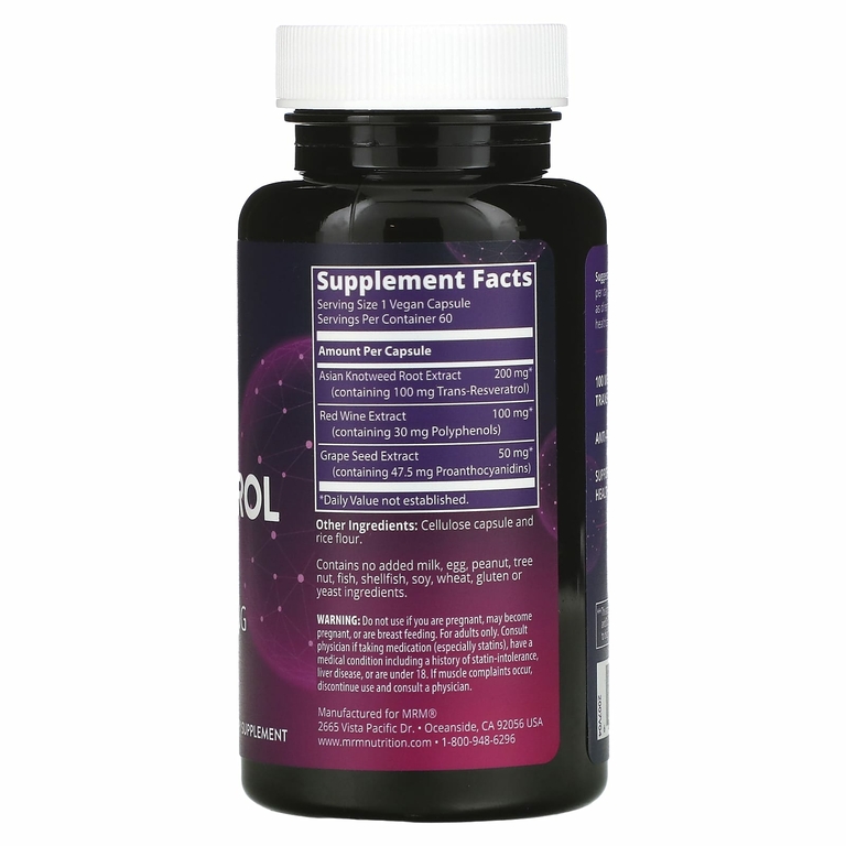 MRM Nutrition, Nutrition, ресвератрол, 60 веганских капсул