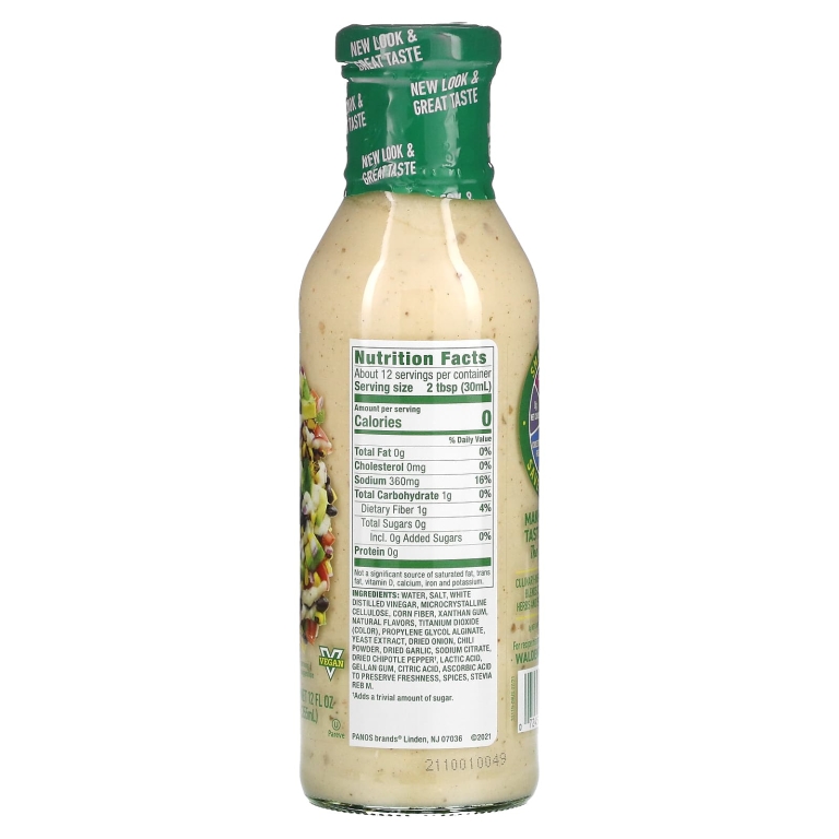 Walden Farms, Chipotle Ranch заправка, 12 жидких унций (355 мл)