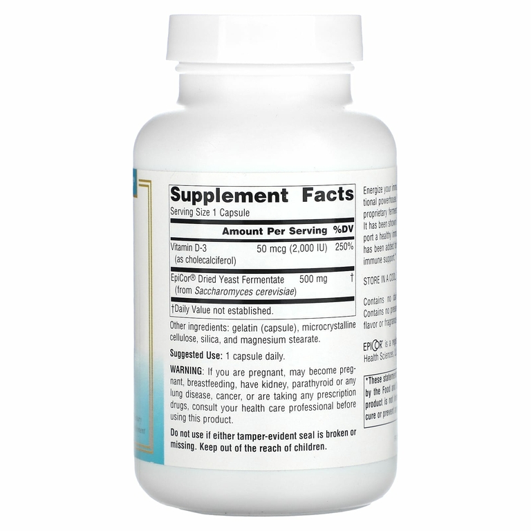 Source Naturals, EpiCor с витамином D3, 120 капсул