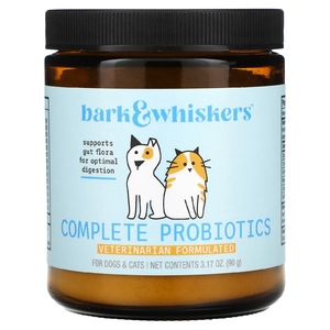 Dr. Mercola, Bark & Whiskers, полноценный пробиотик, для кошек и собак, 90 г (3,17 унции)