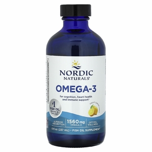 Nordic Naturals, омега-3, со вкусом лимона, 1560 мг, 237 мл (8 жидк. унций)