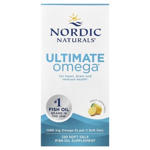 Nordic Naturals, омега-3, со вкусом лимона, 120 желатиновых капсул (640 мг в 1 капсуле)