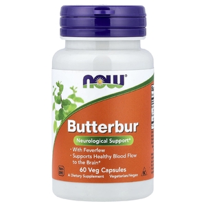 NOW Foods, белокопытник с пиретрумом, 60 вегетарианских капсул