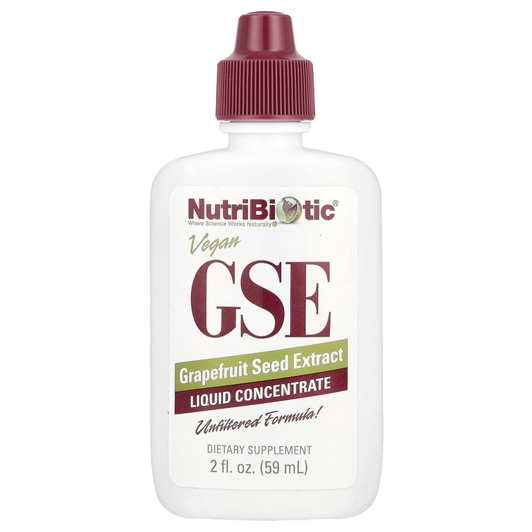 NutriBiotic, веганский экстракт семян грейпфрута GSE, жидкий концентрат, 59 мл (2 жидк. унции)