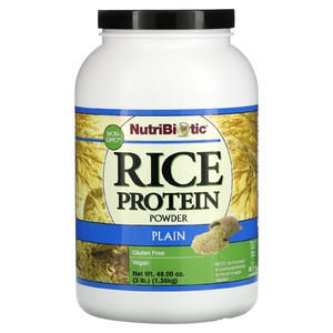 NutriBiotic, Необработанный рисовый протеин, простой, 1,36 кг (3 фунта)