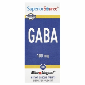 Superior Source, ГАМК, 100 мкг, 100 быстрорастворимых таблеток MicroLingual®