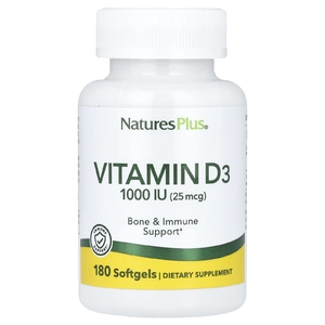 NaturesPlus, Витамин D3, 25 мкг (1000 МЕ), 180 капсул