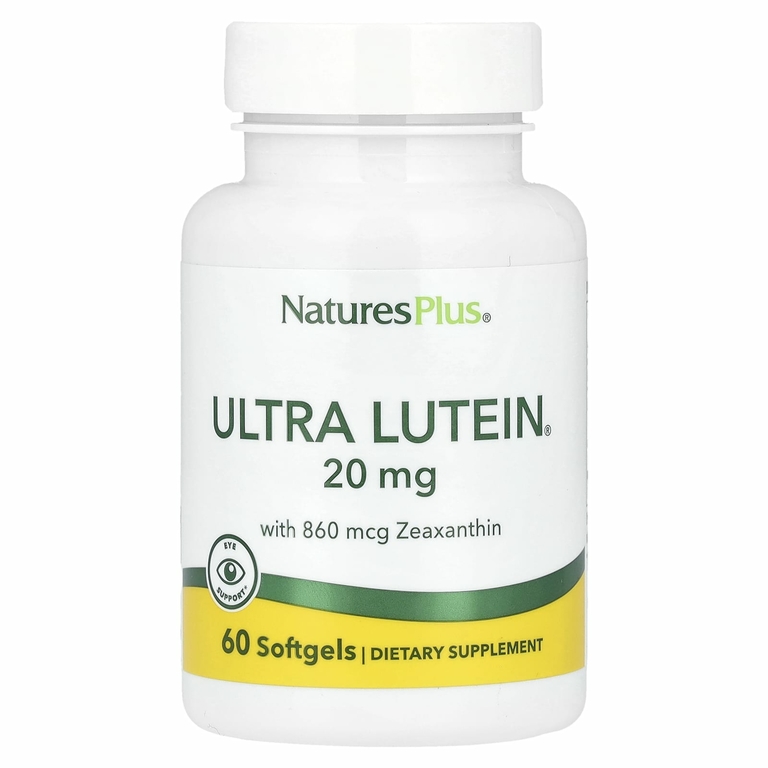 NaturesPlus, Ultra Lutein® с зеаксантином, 20 мг, 60 мягких таблеток