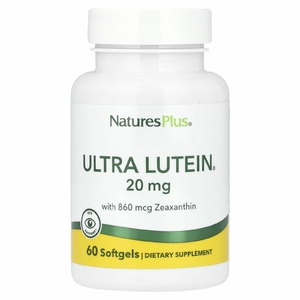 NaturesPlus, Ultra Lutein® с зеаксантином, 20 мг, 60 мягких таблеток