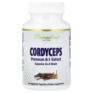 Paradise Herbs, кордицепс, 60 вегетарианских капсул (400 мг в 1 капсуле)