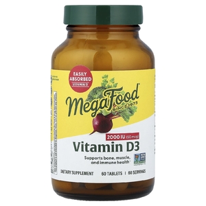 MegaFood, витамин D3, 60 таблеток