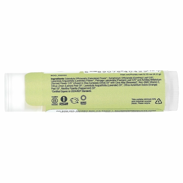 All Good Products, Органический бальзам для губ, оригинальный, 4,2 г (0,15 унции) (Товар снят с продажи) 