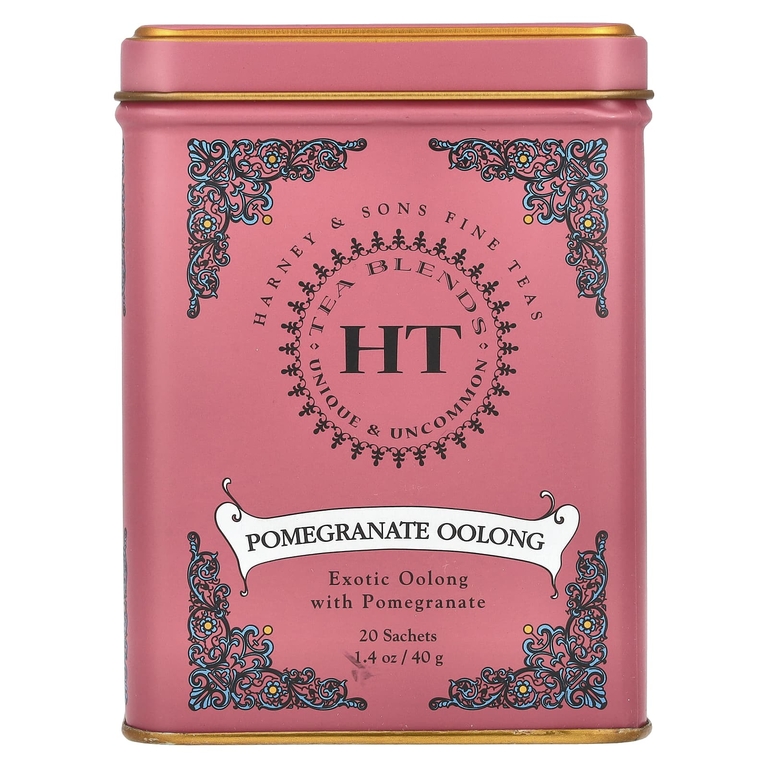 Harney & Sons, HT, чайная смесь, чай улун с гранатом, 20 саше, 40 г (1,4 унции)