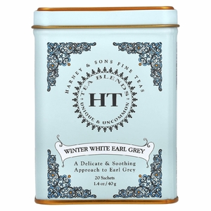 Harney & Sons, HT Tea Blends, зимний белый чай Эрл Грей, 20 пакетиков, 40 г (1,4 унции)