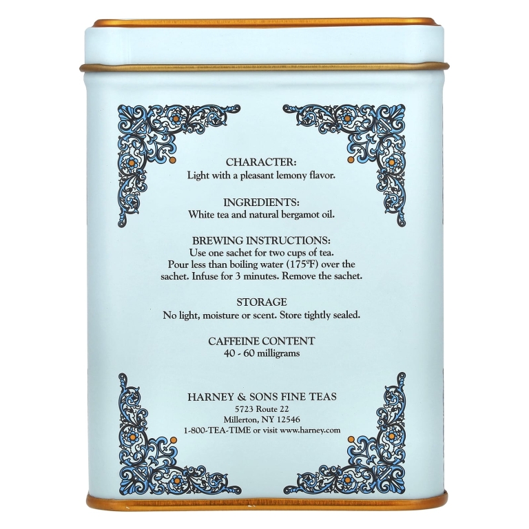 Harney & Sons, HT Tea Blends, зимний белый чай Эрл Грей, 20 пакетиков, 40 г (1,4 унции)