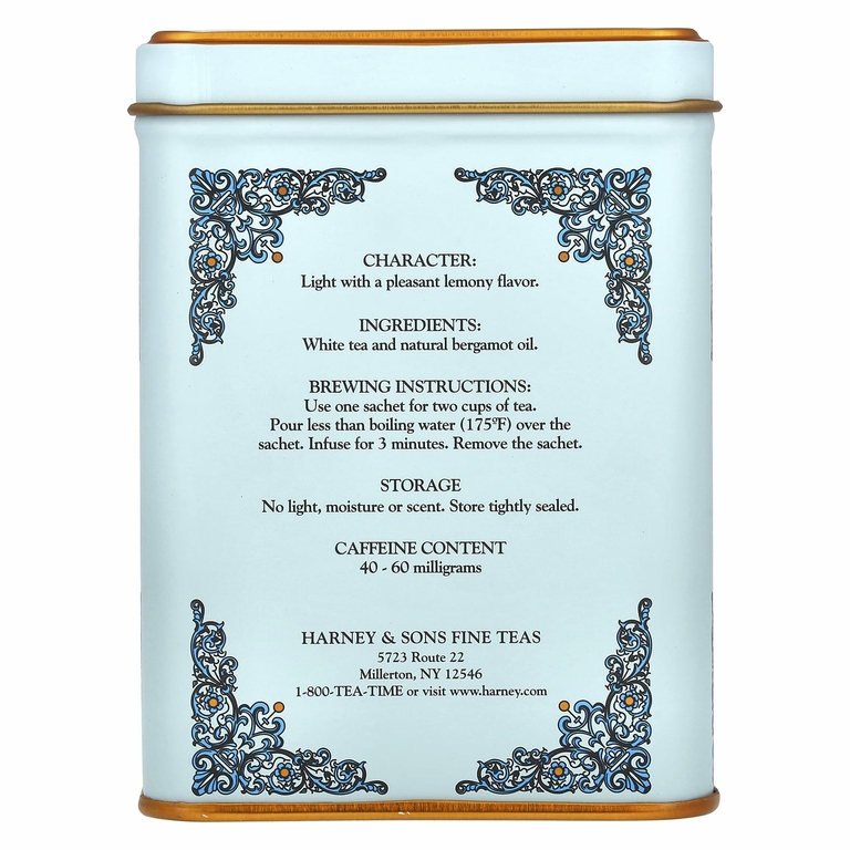 Harney & Sons, HT Tea Blends, зимний белый чай Эрл Грей, 20 пакетиков, 40 г (1,4 унции)