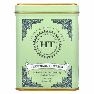 Harney & Sons, HT Tea Blend, чай из перечной мяты, без кофеина, 20 чайных пакетиков, 40 г (1,4 унции)