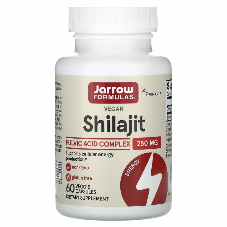 Jarrow Formulas, веганский комплекс фульвовых кислот мумие, 250 мг, 60 растительных капсул