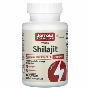 Jarrow Formulas, веганский комплекс фульвовых кислот мумие, 250 мг, 60 растительных капсул
