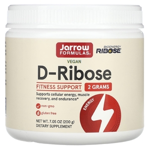 Jarrow Formulas, веганская D-рибоза, 2 г, 200 г (7,05 унции)